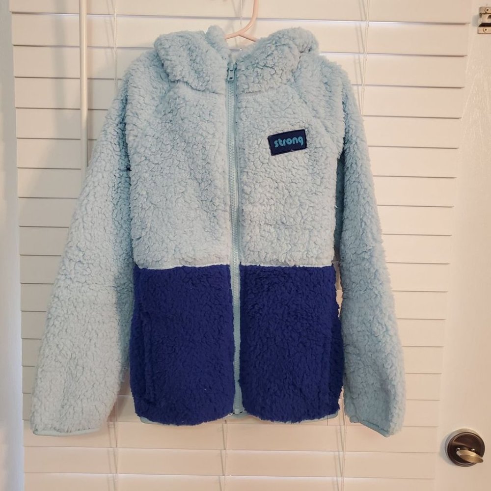 NEW Xersion Girls Sherpa Jacket Size M (10-12) Blue